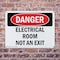 Signmission Electrical Room Not An Exit Danger Sign, Plastic, 10in W x 7in L, 2PK OS-2PACK-DS-P-710-L-2146 - alternate 5